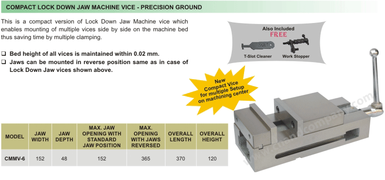 COMPACT LOCK DOWN JAW MACHINE VICE